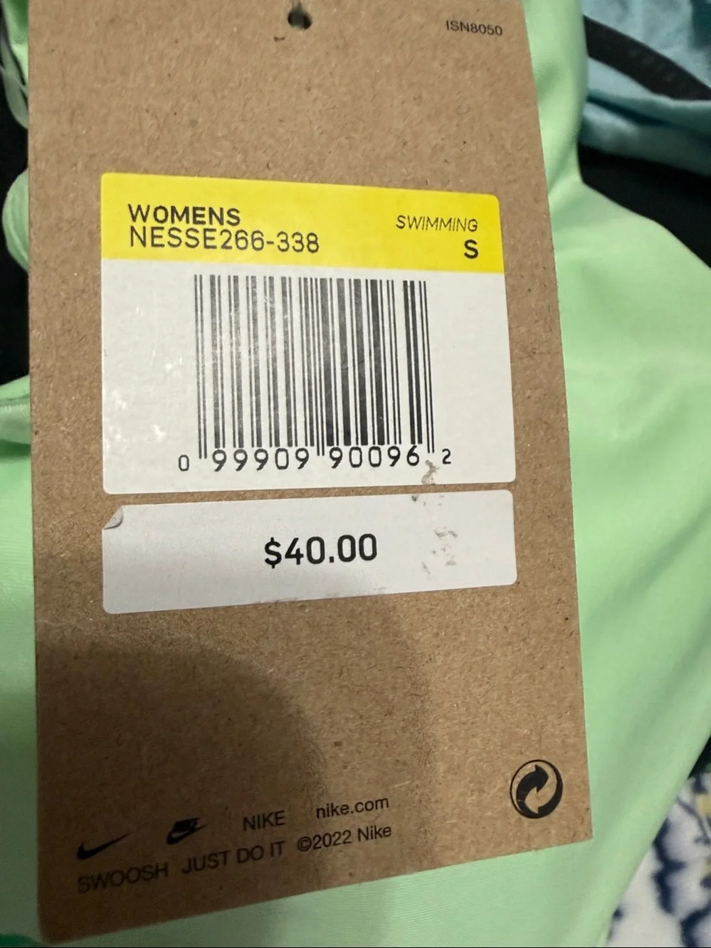 Nike Light Mint Green Sports Bra with Swoosh